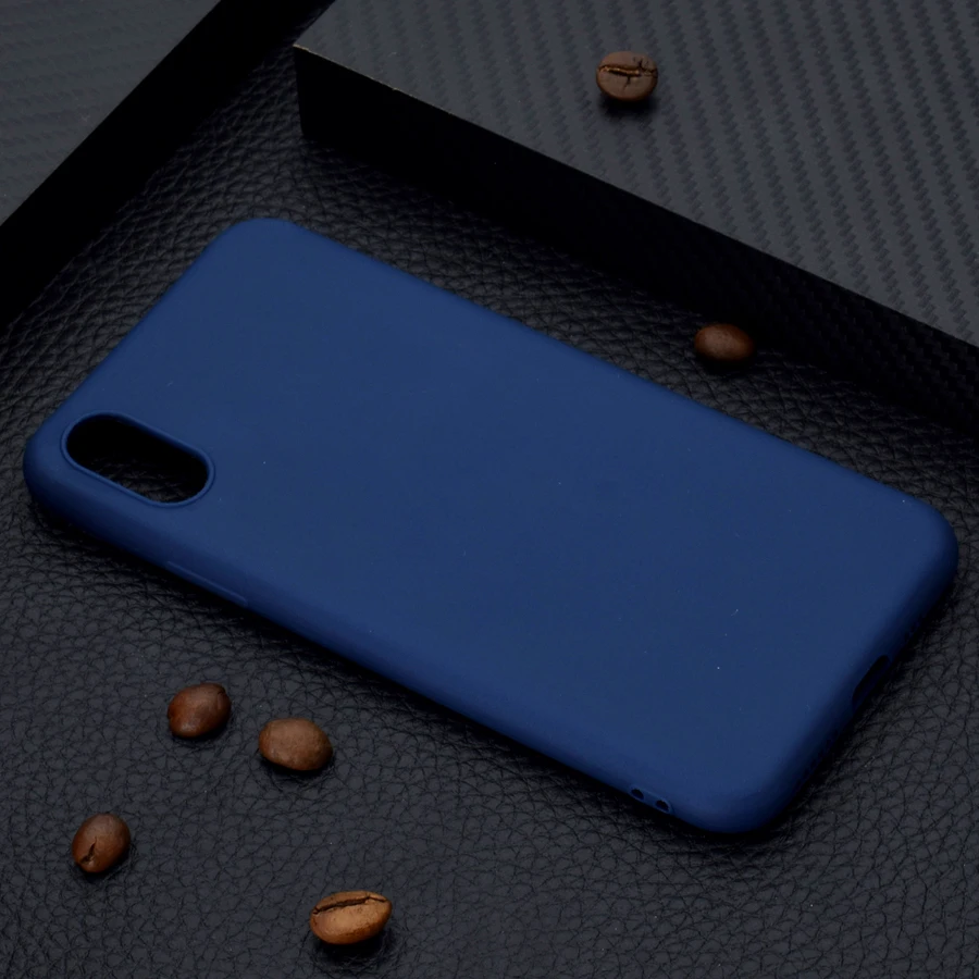 Однотонный мягкий чехол для телефона TPU силиконовый розовый синий тонкий iPhone XS MAX