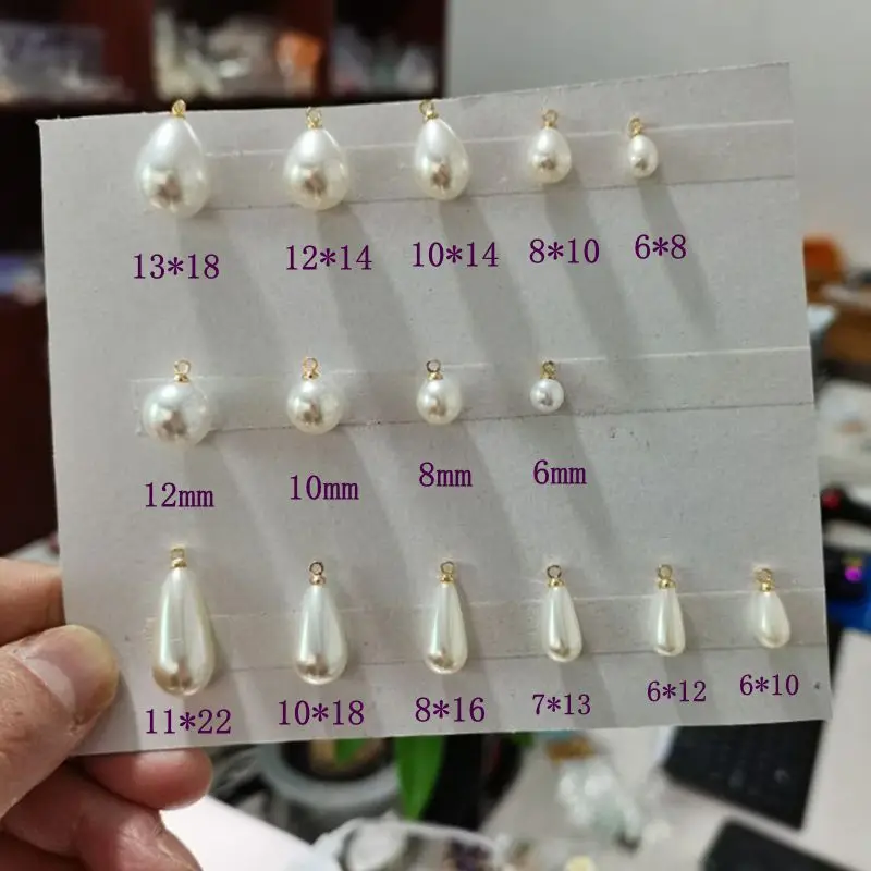 10 шт./лот подвески из золотого жемчуга в форме капли воды Плавающие Подвески для