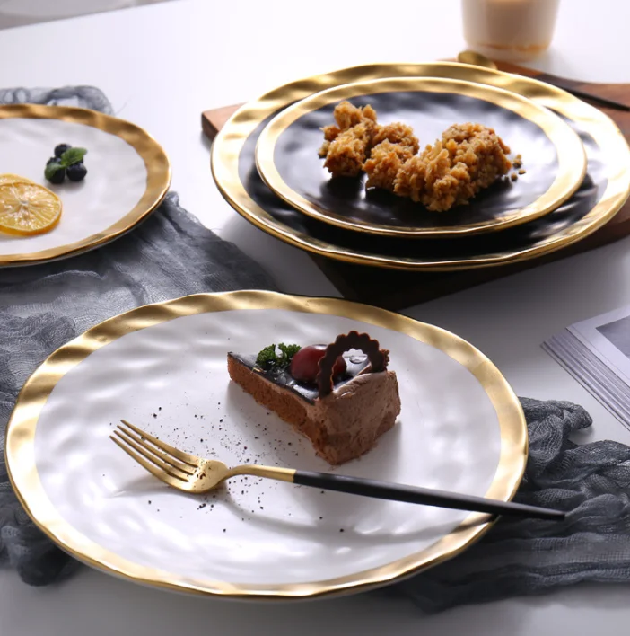 Европейский матовый эскиз Пномпень Керамическая Посуда Западная тарелка для