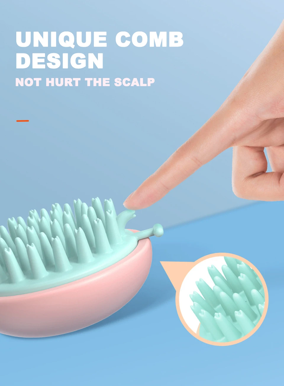 Щетка для массажа головы массажер шампуня Мягкий силикон способствует