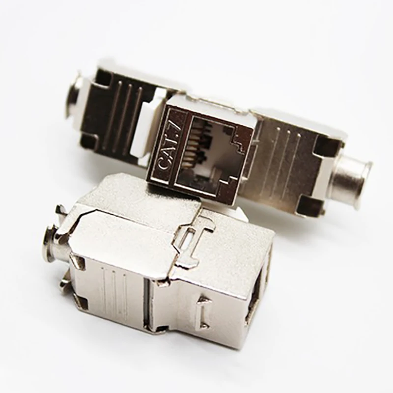 12 шт. RJ45 Keystone Cat7 Экранированный FTP модуль из цинкового сплава сетевой Jack