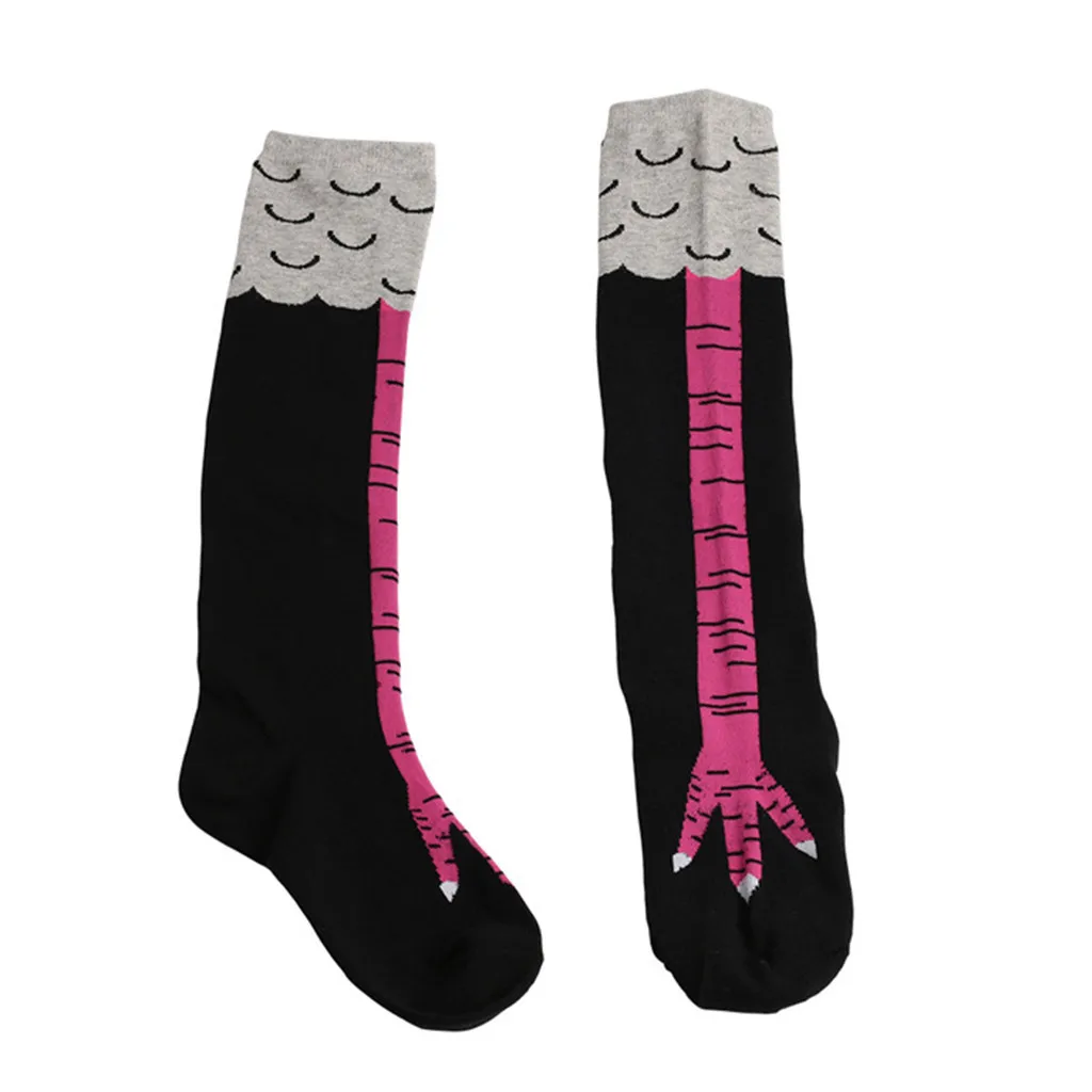 

Kawaii Women Chicken Foot Socks Leg/Knee Socks 3D Cartoon Bottoming Chicken Sock Cosplay Performance Stockings L*