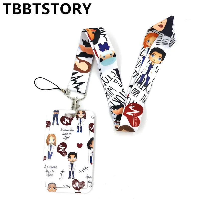 

Grey's Anatomy Mobile Phone Straps Lanyards Tag Bus ID Name Work Card Badge Holder Cover For Nurse Doctor Accessories Gifts