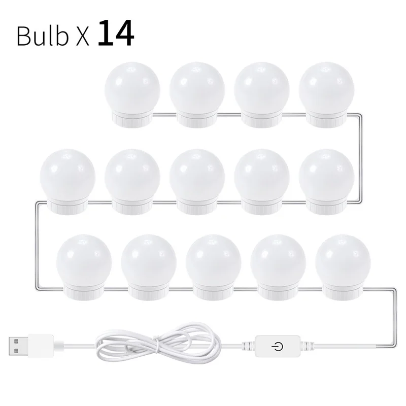 

ORY LED Vanity Light USB Hollywood Style Hidden Winding Wire Mirror Light For Makeup