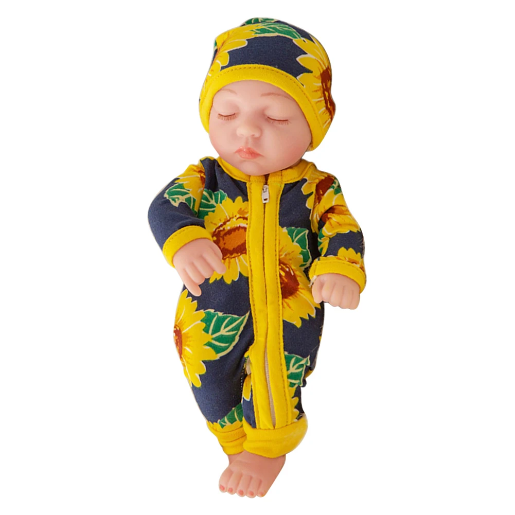 

30cm Rebirth Doll Simulation Vinyl Doll Fashion Baby Dress Up Realistic Doll Play House Game Toy Baby Clothes Soft Rubber Doll