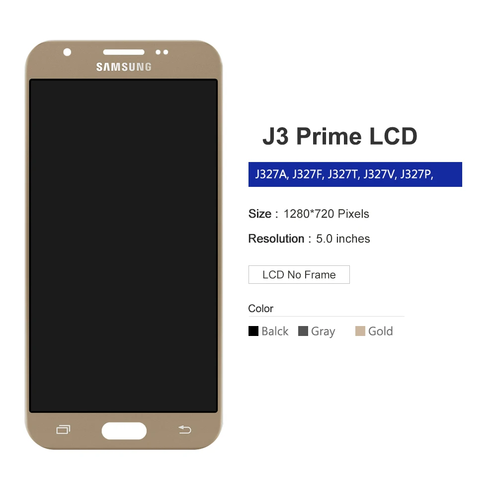 Дисплей для SAMSUNG Galaxy J3 Prime J327 J327T ЖК экран Замена Samsung J327P J327T1 J327V дисплей в
