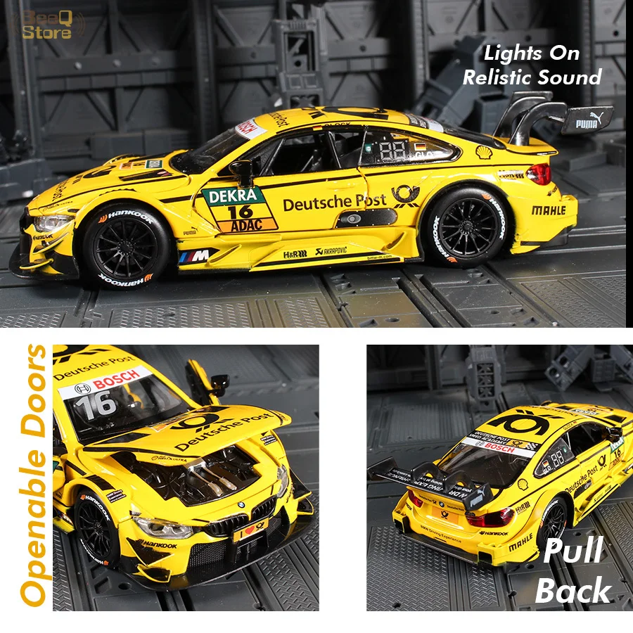 Модель литая автомобиля из сплава 1:32 игрушка для M4 DTM гоночный автомобиль функция