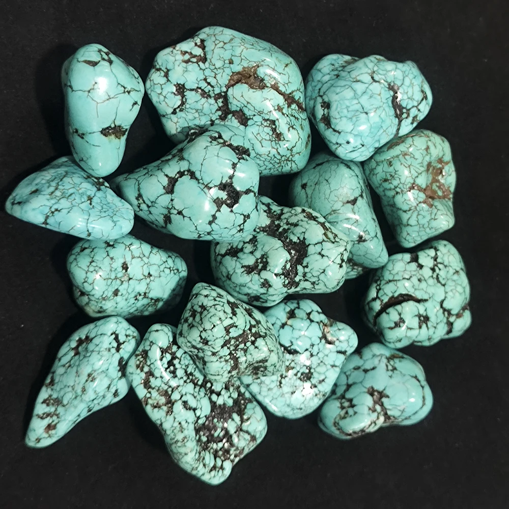 

Wholesale 1/2lb 25-30mm Diameter Natural Polishing Turquoise Irregular Shaped Quartz Stone Pieces Decorative Gravel