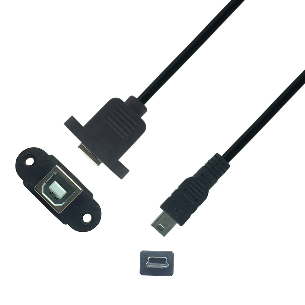 Мини usb B штекер к USB гнездовой кабель для передачи данных монтажная панель с