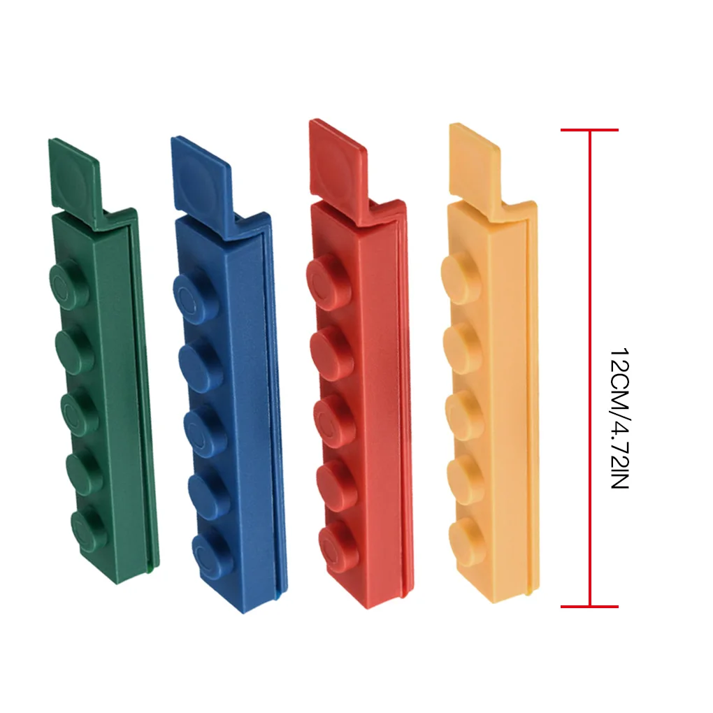

4pcs Large Portable Food Sealer Snack Bag Clip Hot Sealer Candy Blend Color Home Kitchen Store Electric Appliances Tools