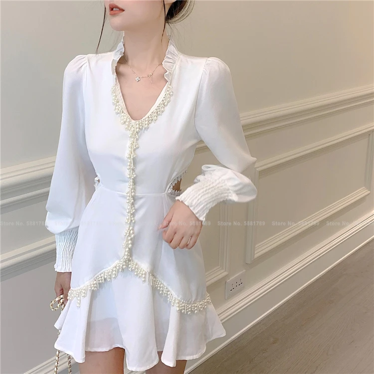 

Fashion Women Korean Style Elegant Wedding Evening Dress Palace Retro Princess Tassel Dresses Sexy Club Bodycon Party Vestidos