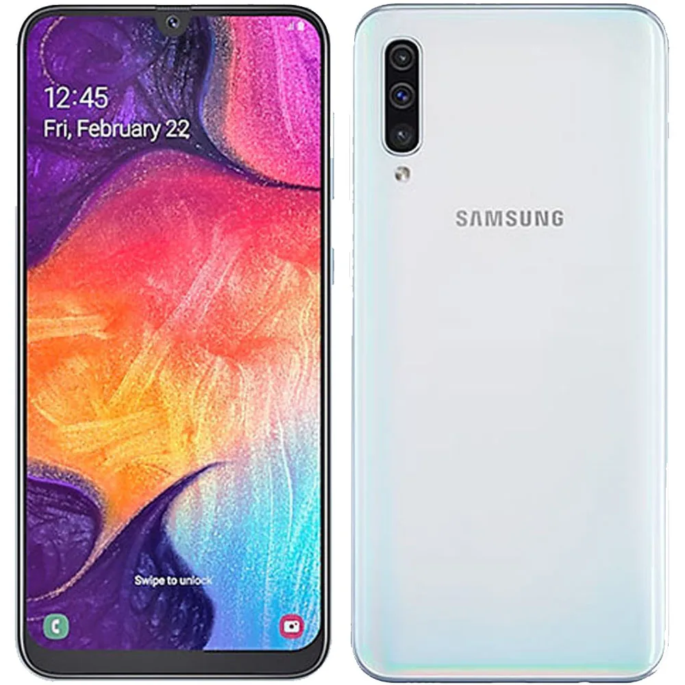 

Used Samsung Galaxy A50 A505FN/DS smartphones 128G ROM 4G LTE Octa core 6.4" 25MP+8MP+5MP Android mobile phones unlocked celular