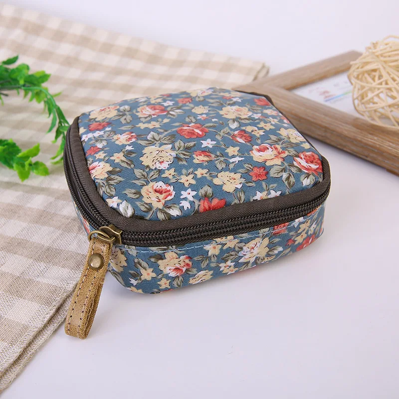 Small floral Домашняя Дамская полиуретановая косметичка струйная косметическая сумка для хранения многофункциональная сумочка модная косметичка на молнии - Цвет: Small floral