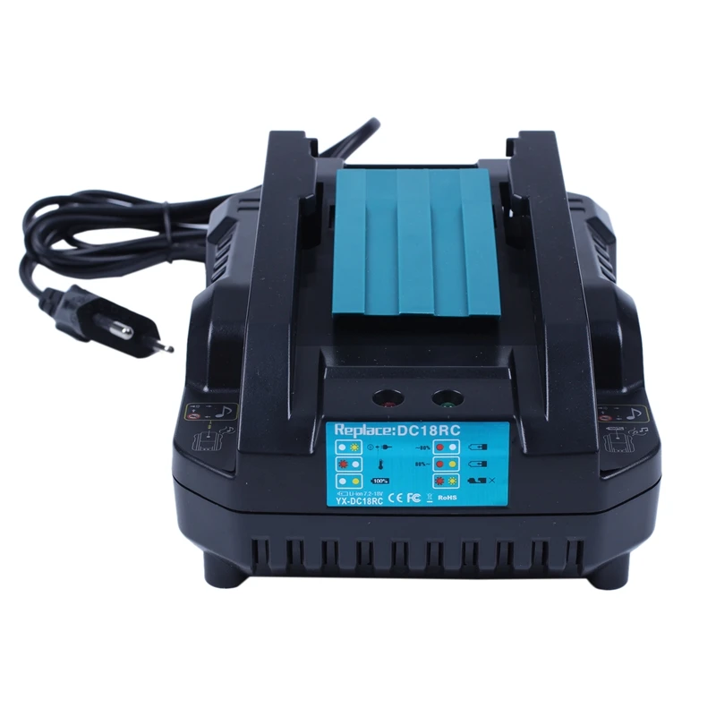 dc18rc 14 4v 18v li ion battery charger 4a charging current for makita bl1830 bl1430 dc18rc dc18ra power tool battery eu plug free global shipping