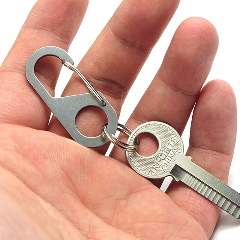 

10Pcs Stainless steel Carabiner Keychain 8 Ring Quick Release Clip Buckle Portable Quickdraws Hiking Climbing Camping Tool Gear