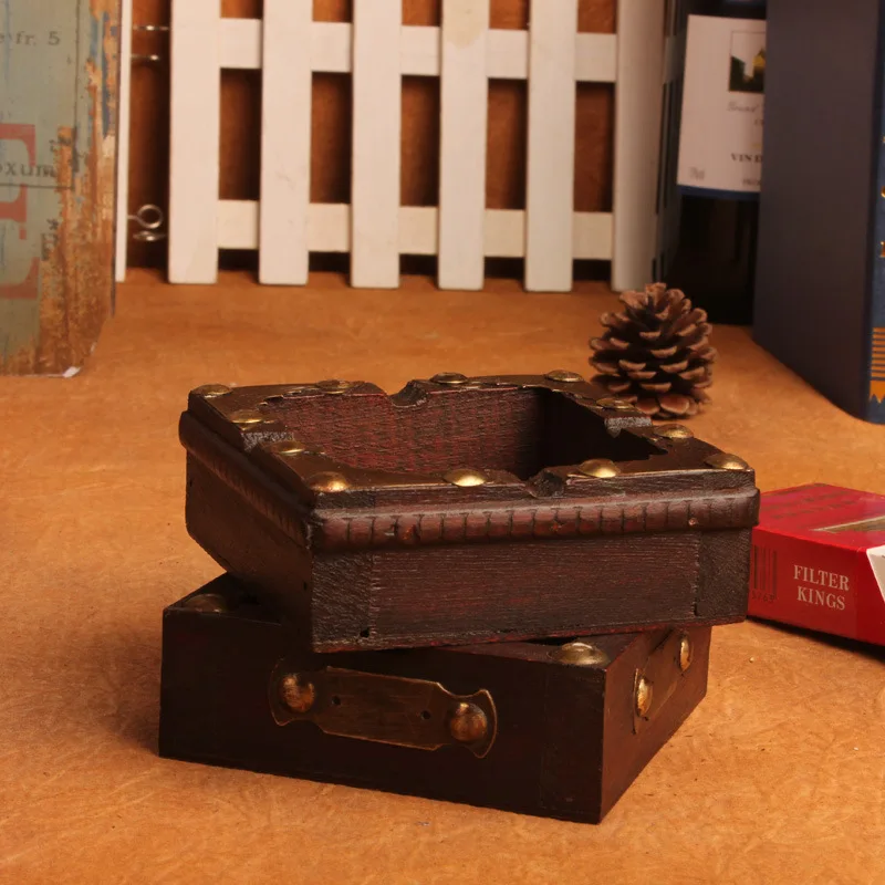 

Sell retro ashtray creative wooden European ashtray hotel teahouse guesthouse special gift for her boyfriend