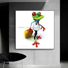 Arthyx ручная роспись путешествия лягушка животное масляная живопись на холсте Современная Абстрактная Настенная картина поп-арт для гостиной спальни домашний декор