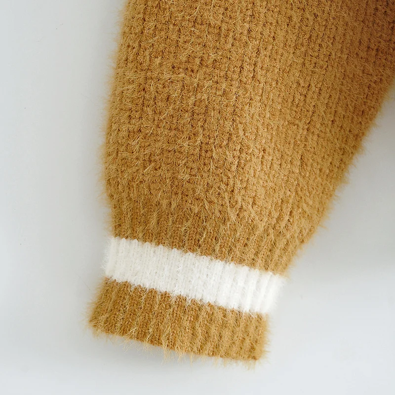 

Women 2021 Soild Fashion Causal Style Knitted Jumper Sweater Elegant V Neck Long Sleeve Chic Oversize Pullovers Tops BHN0785