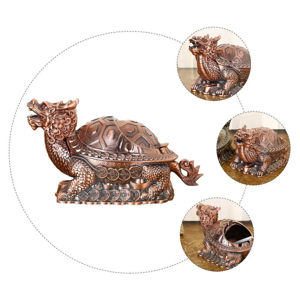 

1pc Creative Retro Ashtray Personalize Cigarette Ashtray with Lid for Home