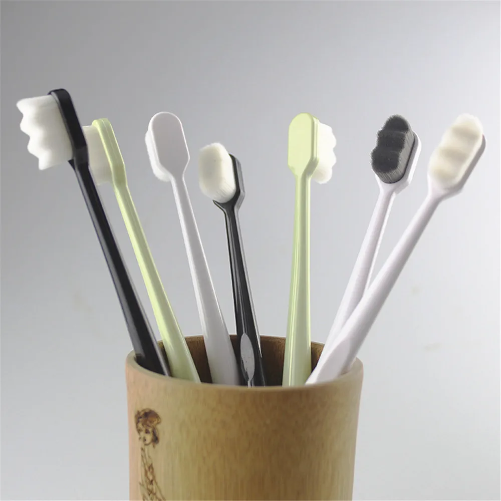 

1PC Ultra-fine Toothbrush Super Soft Bristle Toothbrush With Holder Deep Cleaning Brush For Oral Care Tools