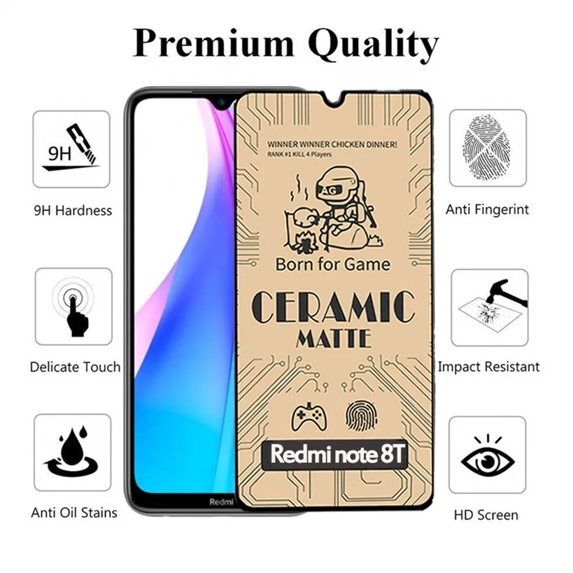 protectores de pantalla redmi note 8t, Cer&aacute;mica matte pel&iacute;cula para xiaomi redmi note 8pro protector de pantalla redmi note 9s 9a 9c 9 t moviles redmi 9 protector Camera redmi note 9 s cristal templado redmi note 8 t-3