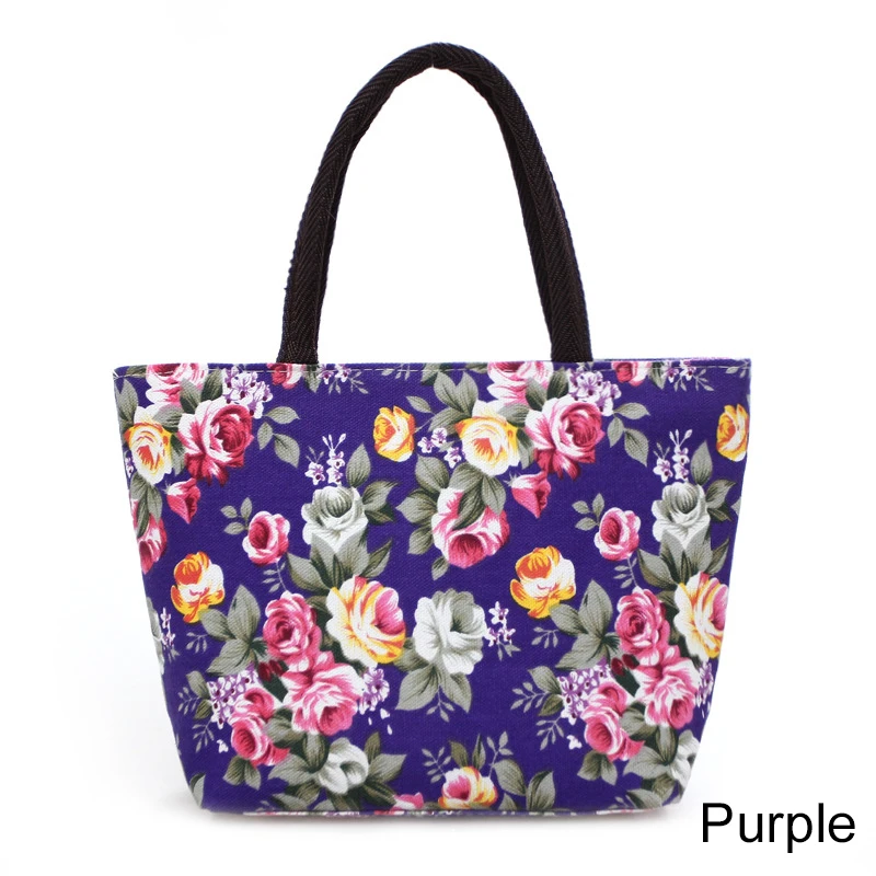 

60PCS / LOT Printing Shopping Bag Environmental Bag Foldable Canvas Reusable Reusable Tote Pouch Handbags