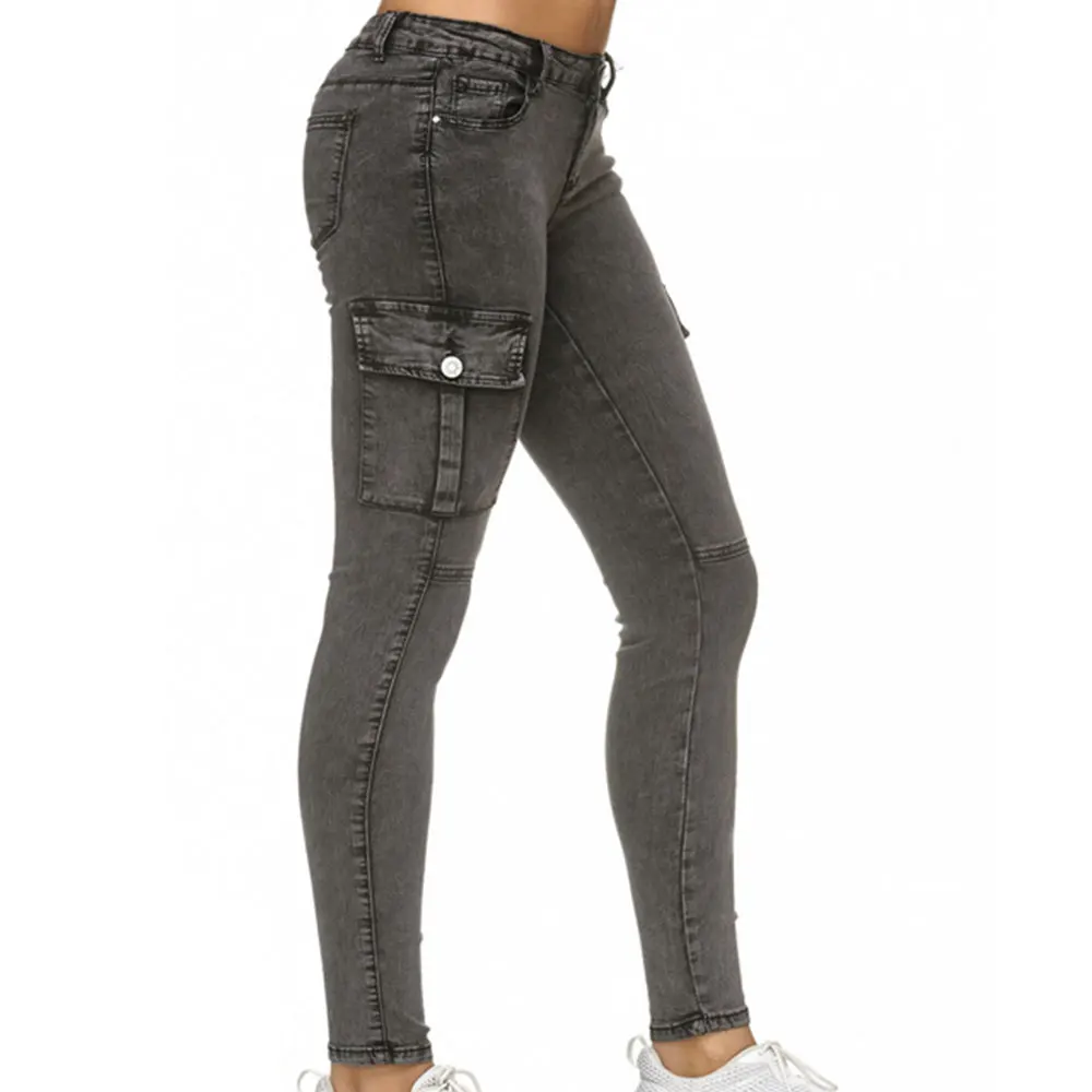 Женские однотонные джинсы облегающие брюки карандаш с высокой талией