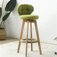 21new european bamboo solid wood elm bar chair retro color rotate bar stool bar stool bar chair front stool high chair
