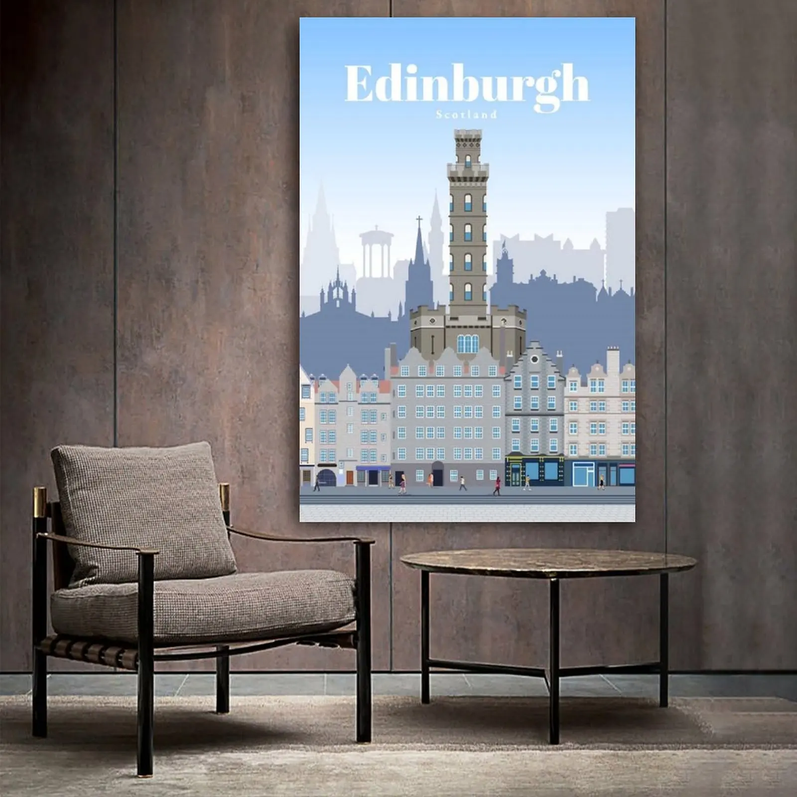 

Путешествия в Эдинбург холст художественный плакат и настенный художественный принт современная семейная Спальня Декор плакаты