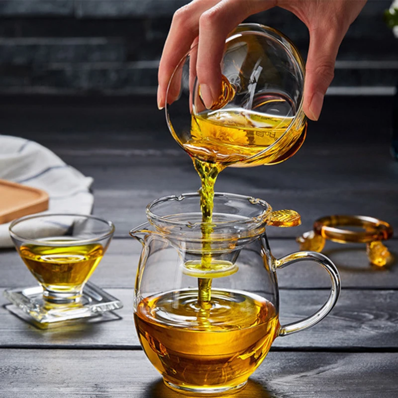 

Home office fashion tea glass transparent color glass cup for tea 210401-05