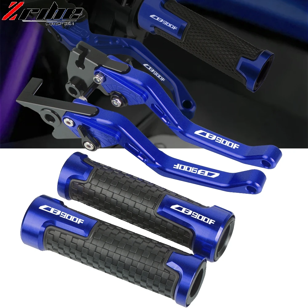 

Motorcycle Accessories Handle grips handlebar grip & short Brake Clutch Lever for Honda cb900f hornet 2001 2002 2003 2004-2008