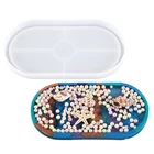 Овальные подставки из силикона, самодельная пепельница, поднос для хранения ювелирных изделий, литье, украшение для домашнего стола