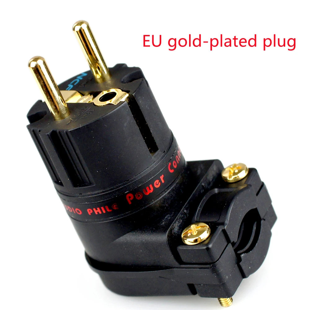 L-образная медная позолоченная или родиевая вилка стандарта США/ЕС/Австралии