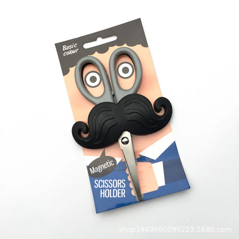 

Red Lips And Beard Fridge Magnet Scissors Express Unpacking Envelope Office Paper Scissors Art Scissors Stationery Tools