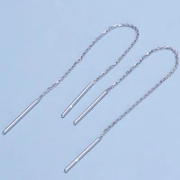925 sterling silver earrings long tasseled ear line fashion silver chain womens sterling silver earrings popular ear jewelry