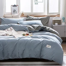 1pcs Solid Color Duvet Cover Set Blue Pink Gray Yellow Coffee Quilt Cover Single Double Twin Queen King Size Pillowcase 220x240