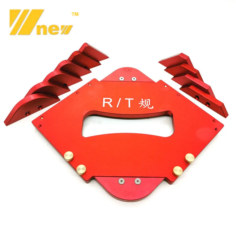 

Woodworking Fillet Gauge Arc Radius Quick-Jig Router Table Round Corner Template R5-R40 T10-T40 Aluminium Alloy Bevel Gauge