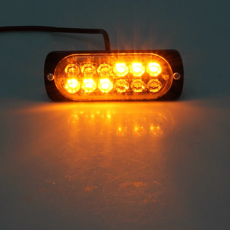 4 шт 12V 24V 12 светодиодный стробоскоп Предупреждение светильник бар мигающий свет Truck LED супер яркий аварийного внимание Водонепроницаемый янтарного стекла для авто внедорожник