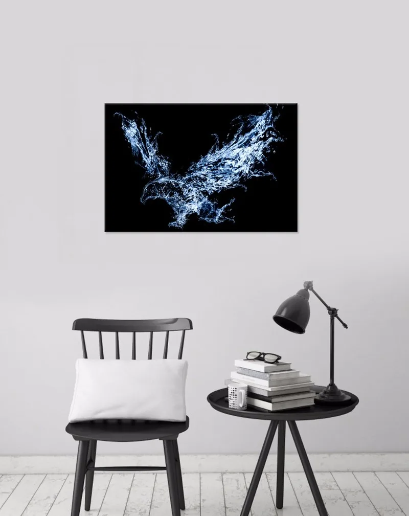 Абстрактный холст настенное искусство американский Орел с акварелью стильная