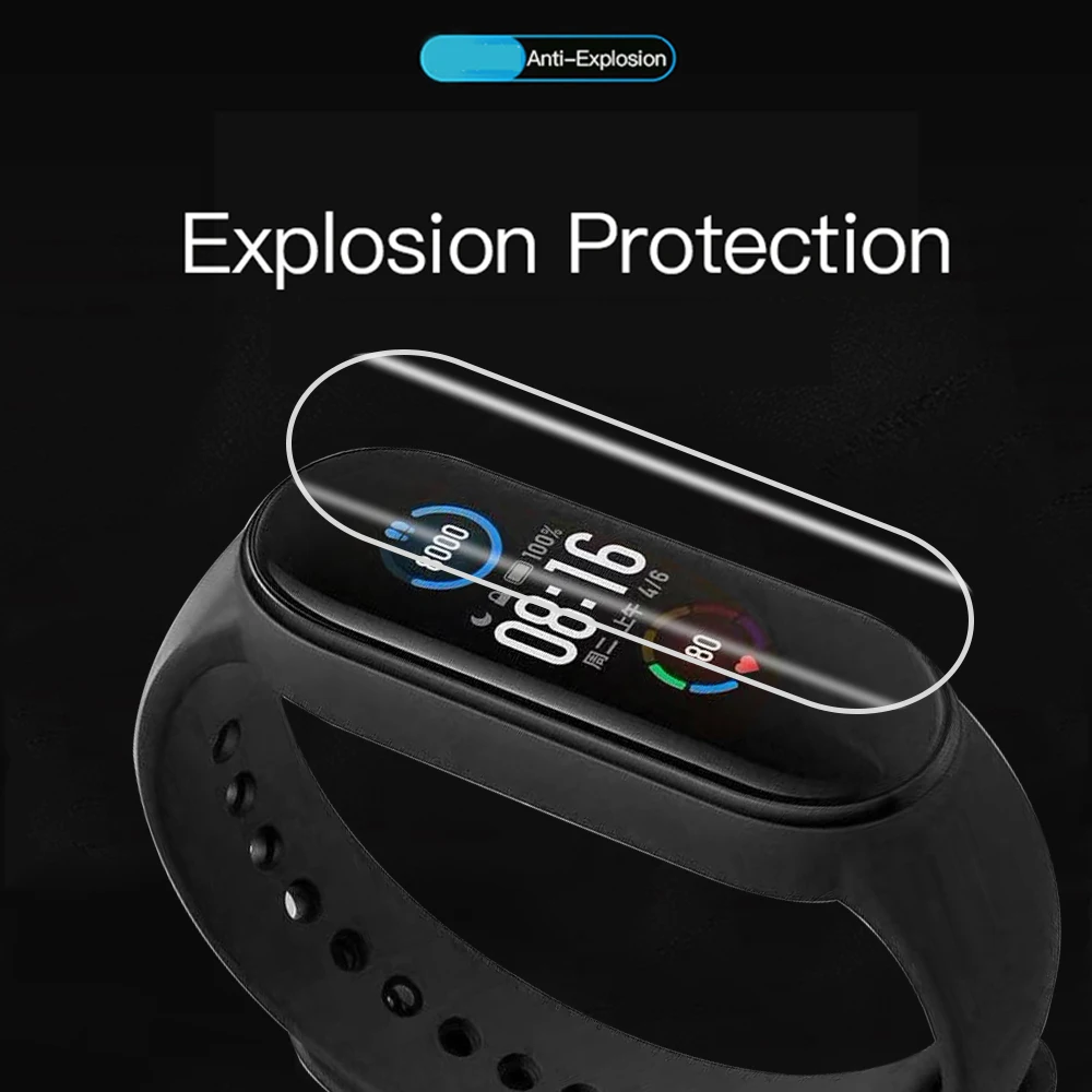 10 шт. Гидрогелевая Защитная закаленная пленка защитная для Xiaomi Mi Band 5