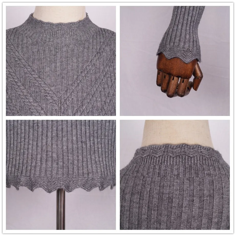 

Woman Sweaters New Autumn Fashion Women Clothing Causal Slim Knitwear Pullovers Half high collar elasticity Tops Sweater Woman