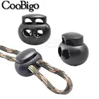 20 штук шнур замок фиксаторы уход за кожей лица маска рычажный зажим веревка для одежды шнурки ремешок шнурок Паракорд Пластик черный Dia.6mm