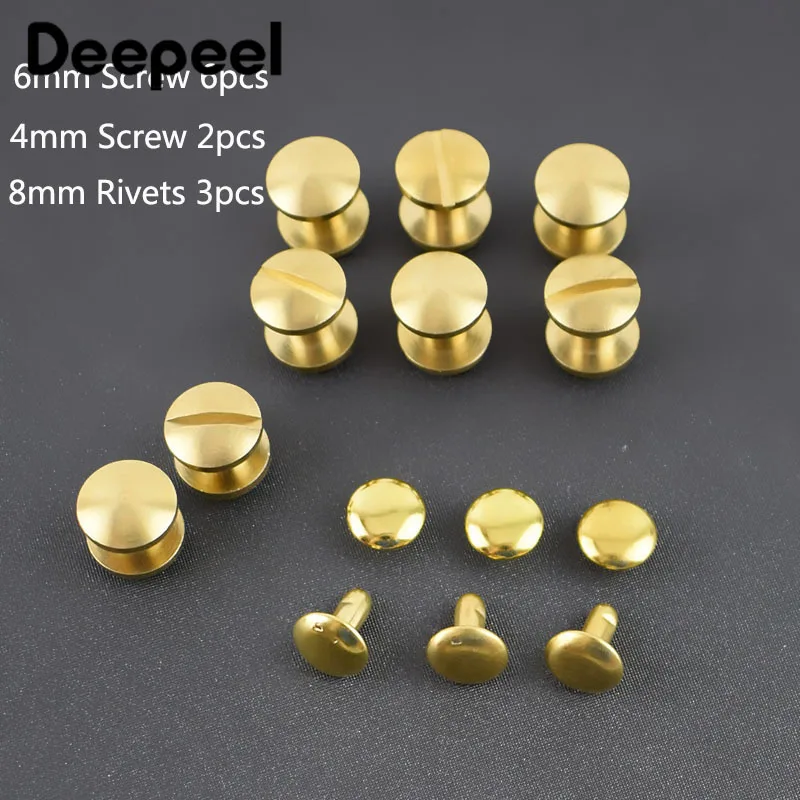 Deepeel1 комплект = 4 шт. цельная латунная пряжка для ремня пряжки кавалерии сумок