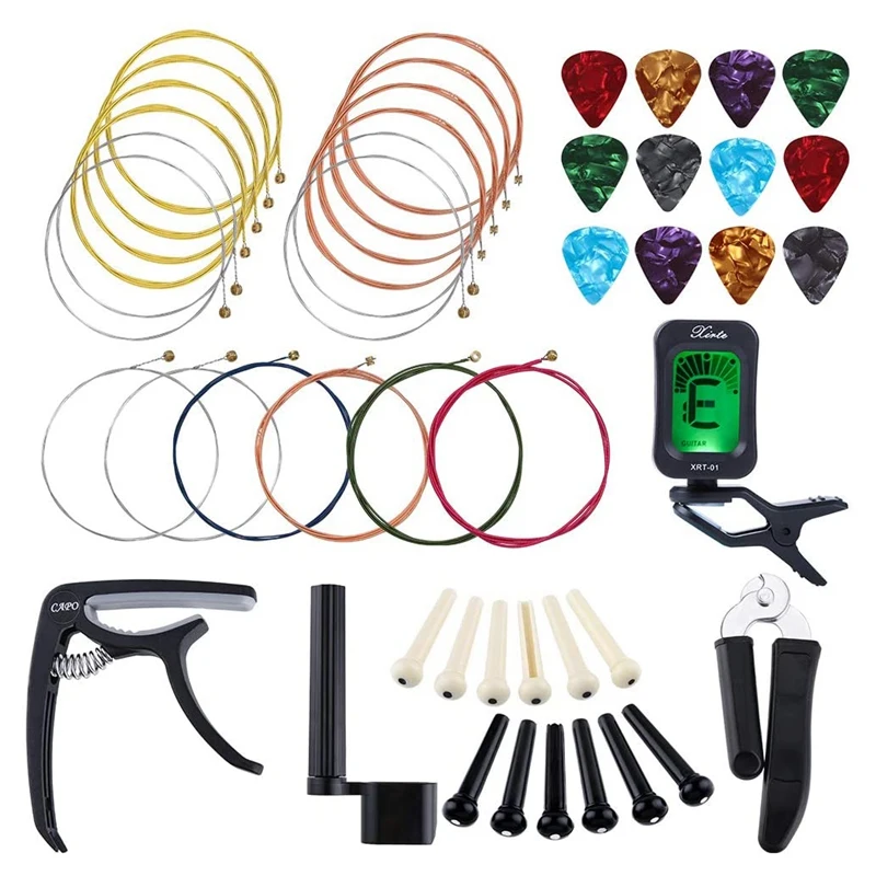 

Guitar Accessories Kit Guitar Tool Changing Accessories Kit Guitar Strings Replacement Changing Tool (45 Pcs)