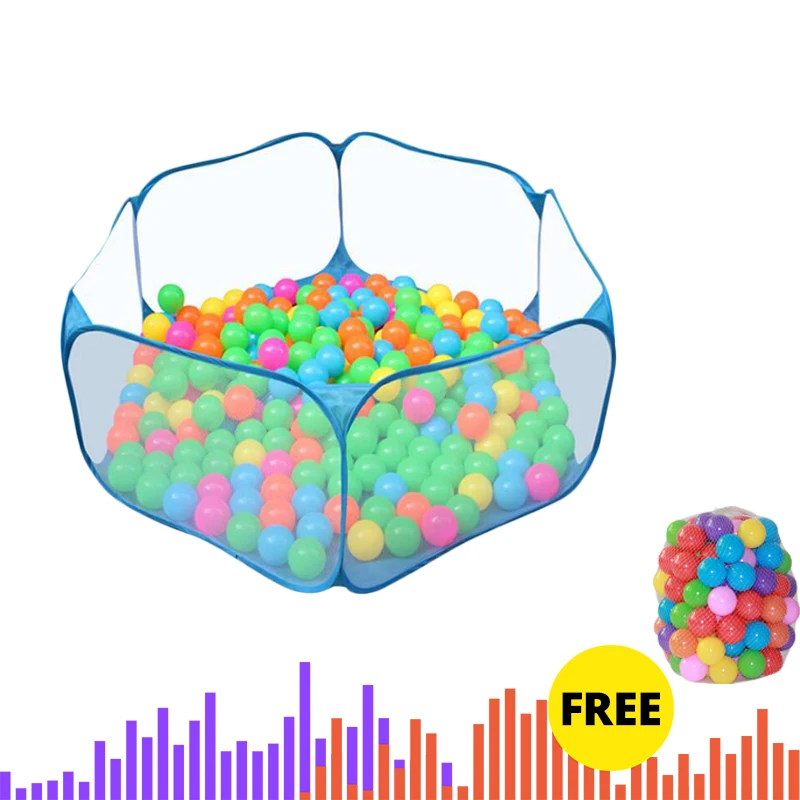 Игровая палатка с океанским шариковым бассейном мягкий домик Прозрачная Марля