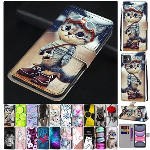 flip case for huawei honor 9 9x 8 lite play 9a 9x lite case leather floral wallet book holder phone cover for honor 9c 9s 8s free global shipping