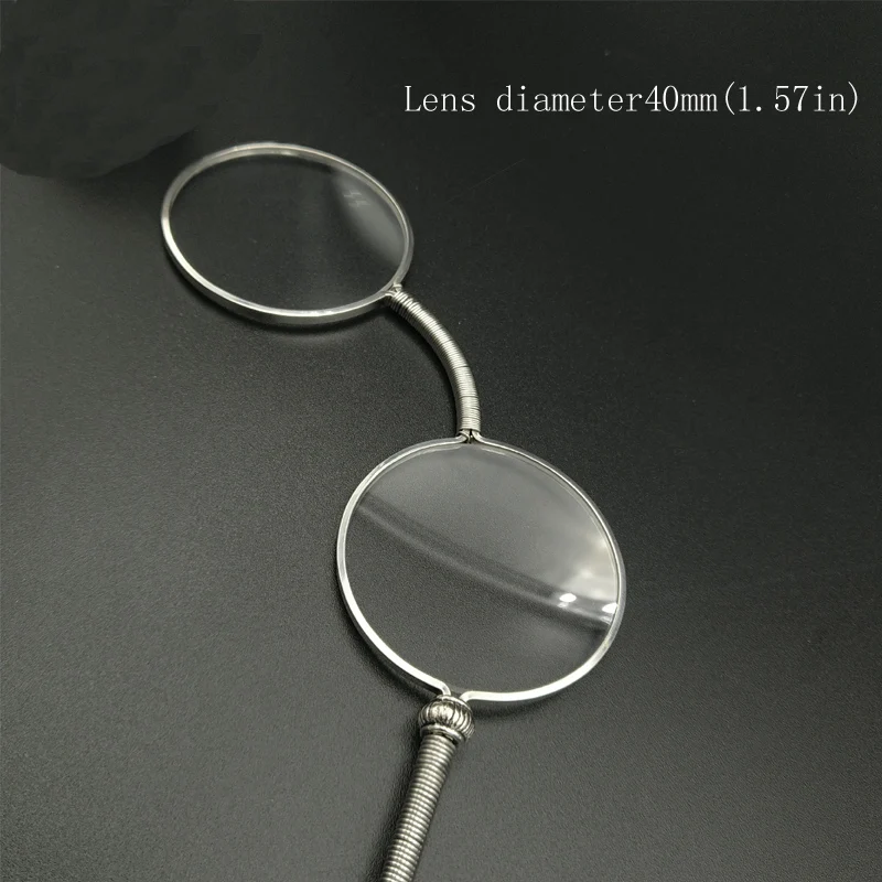 Opera glasses, silver vintage handheld glasses, reading glasses, prescription glasses, handmade glasses