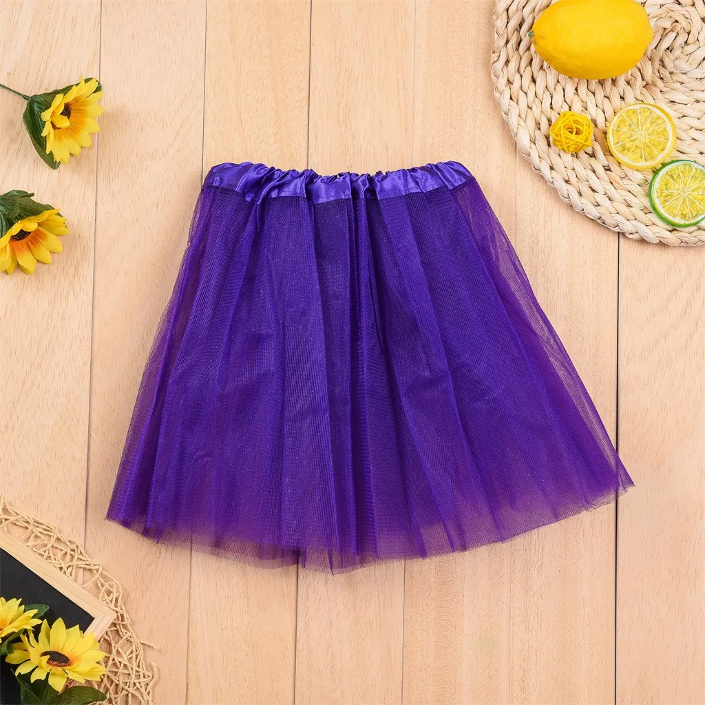 Girls Kids Baby Skirits Dance Solid Elastic Tutu Skirt Pettiskirt Ballet Fancy Costume Sweet And Casual | Мать и ребенок