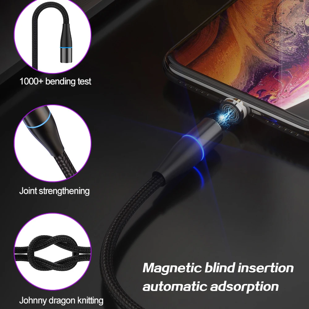 

5A SuperCharge Magnetic USB C Cable 40W Type C Magnetic Charger Wire Fast Charging Cord Strong Magnet Mobile Phone Type-C Cable