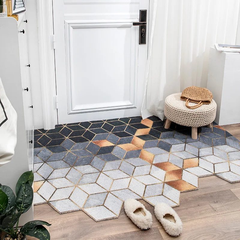 Nordic Home Decoration Bath Mat Lounge Rug Entrance Door Bathroom Kitchen Floor Doormat Anti-slip Carpet for Hallway PVC